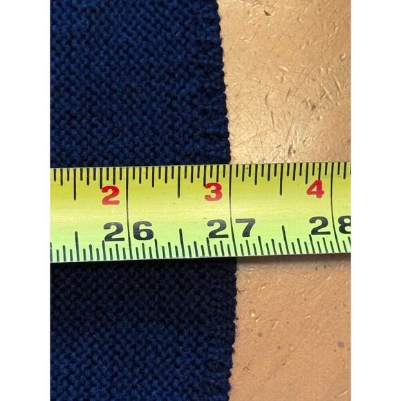 Tory Burch Striped Sweater Top Knitted Cashmere Silk Navy Blue White Size Medium - Picture 12 of 12